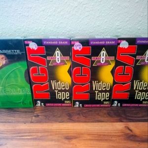 Lof of 4 Blank VHS Tapes New